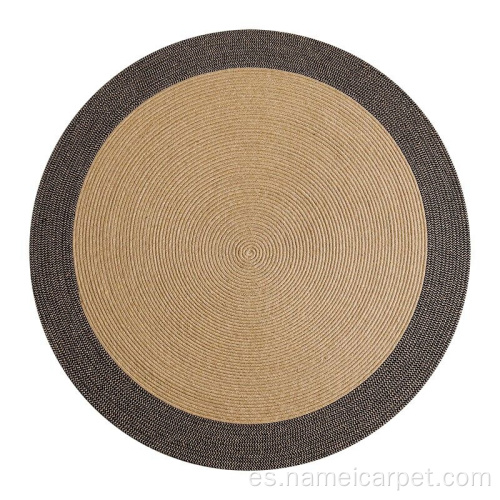Alfombra de alfombra redonda de yute de fibra natural alfombra